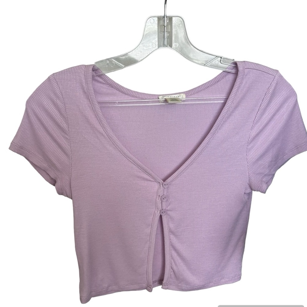 Lavender shirt- ribbed material -Size small
